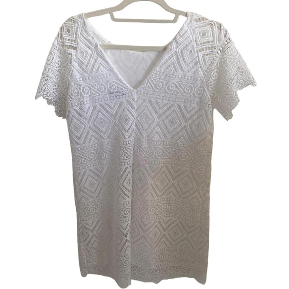 $158 Madewell Lyric White Crochet Lace Dress Size 2 - Picture 7 of 13